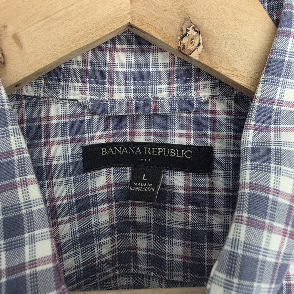 Banana Republic Shirt Mens Large Blue Button Down Long Sleeve Long Sleeve Casual